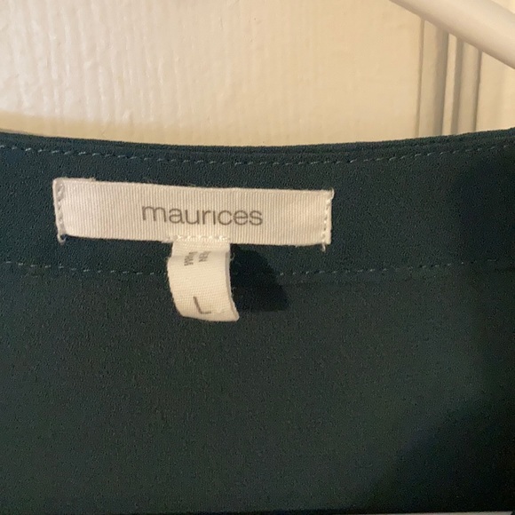 Maurices Hunter Green 3/4 Sleeved Blouse - Picture 2 of 4